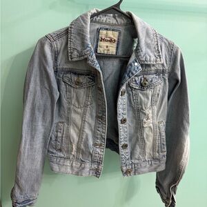 Mudd Distressed Blue Denim Jacket Size S